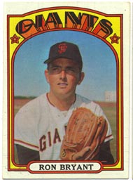 1972 Topps Baseball Cards      185     Ron Bryant